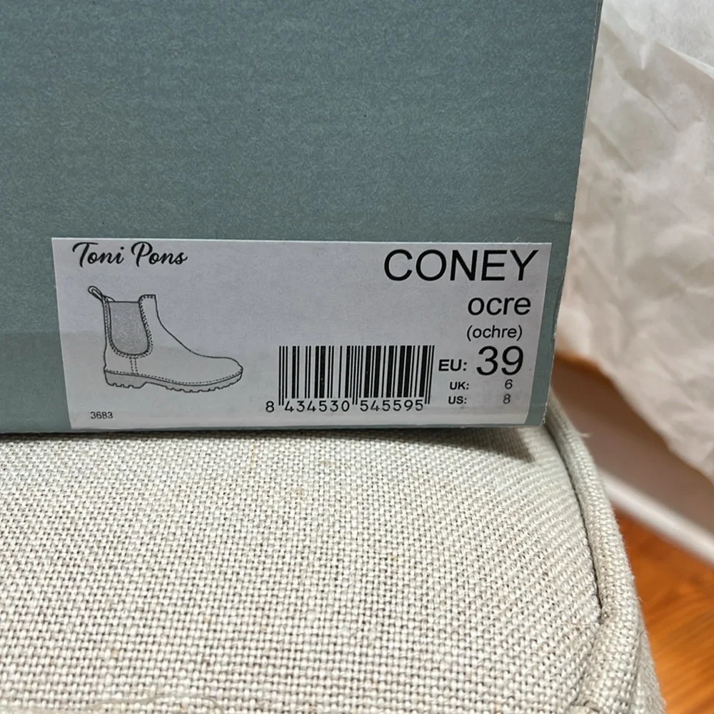 Toni Pons Rain Ankle Boot in Ocre, U.S. Size 8 - Picture 7 of 8